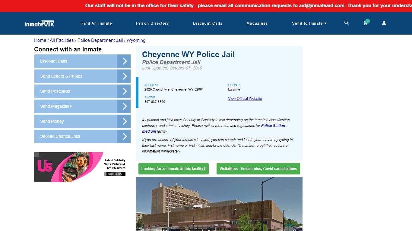 Cheyenne WY Police Jail & Inmate Search - Cheyenne, WY