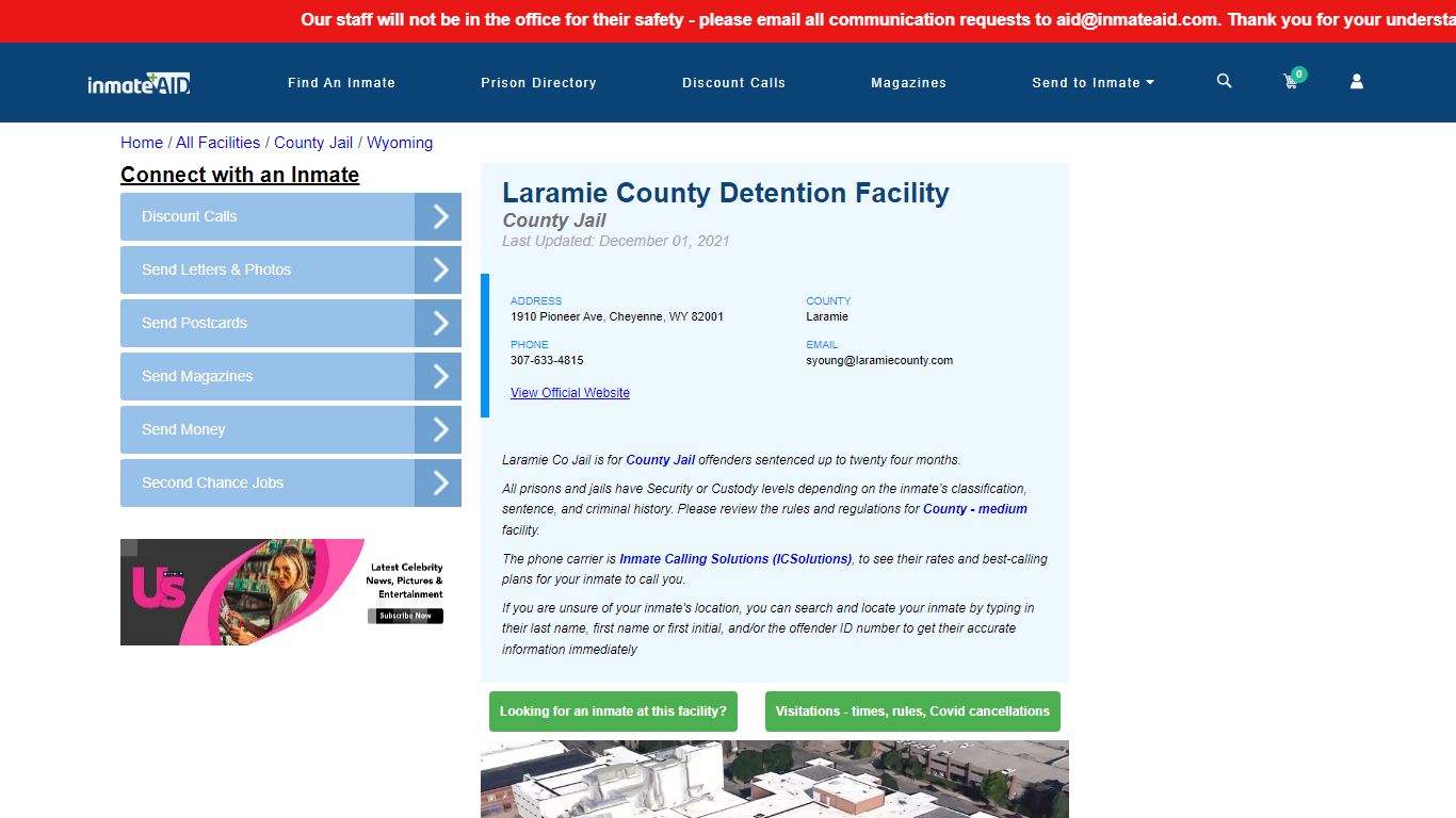 Laramie County Detention Facility - Inmate Locator ...